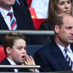 Prince William and Prince George Head to Manchester City v Manchester United Match