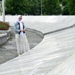 A memorial wall at the Srebrenica-Potocari memorial cemetery commemorates the July 11, 1995 massacre