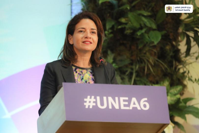 Moroccan Minister of Energy Transition and Sustainable Development Dr Leila Benali speaking at the UNEA-6 in February 2024