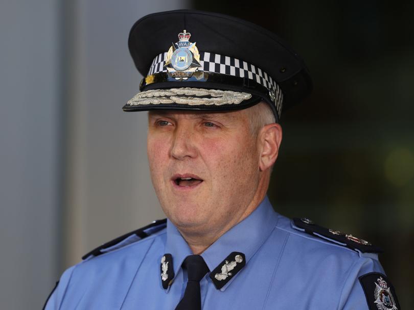 WA Police Commissioner Col Blanch has addressed the media following an interview on ABC Radio. Pictured is the Police Commissioner in East Perth