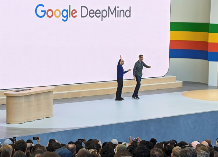 Google DeepMind chief Demis Hassabis (L) says that Project Astra at the tech titan is building a super-smart digital assistant powered by generative AI