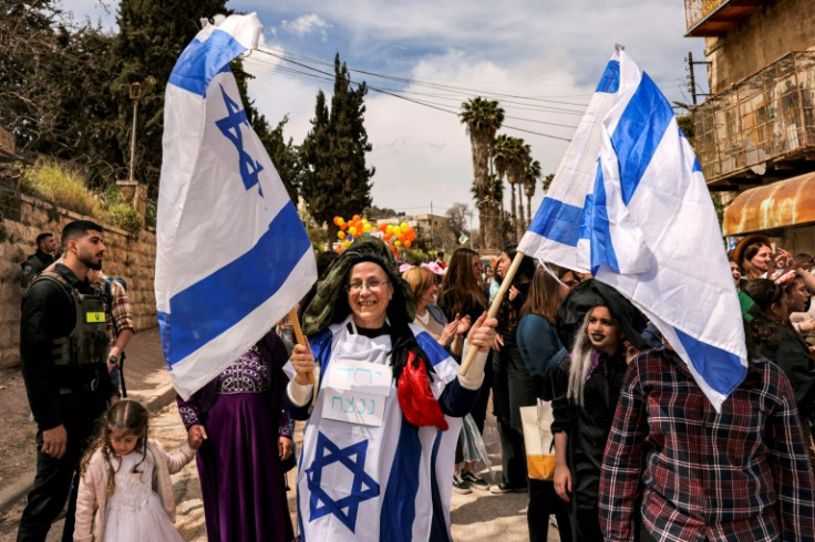 Israel's far-right Settlements Minister Orit Malka Strook visits the Jewish settler enclave in the heart of the West Bank city of Hebron, one of an array of such communities that have jeopardised a two-state solution