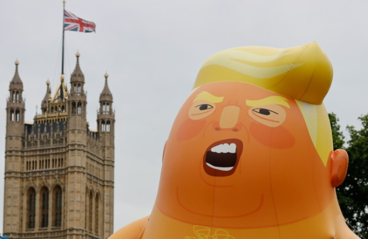 Khan was criticised by Donald Trump. The mayor responded by allowing a blimp of the US president to fly above protests