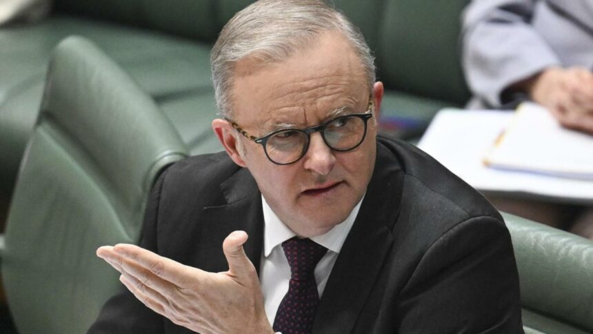 Anthony Albanese takes aim at Peter Dutton over abandonment of interim climate targets