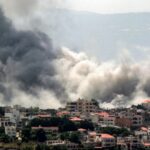 Smoke billows over a Lebanese village earlier this week amid ongoing cross-border hostilities between Israel and Hezbollah