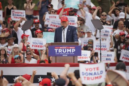 Former President Donald Trump attends a rally June 9, 2024 in Las Vegas,