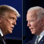 Donald Trump (L) and Joe Biden have agreed to rules and a debate format set by CNN