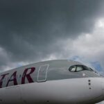 A Qatar Airways Airbus A350 XWB aircraft is displayed at the Singapore Airshow at Changi Exhibition Center February 18, 2016.