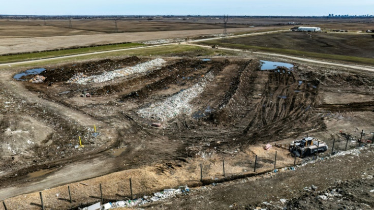 An aerial view of the Prairie Green landfill, where the remains of at least two of confessed serial killer Jeremy Skibick's victims are believed to be buried