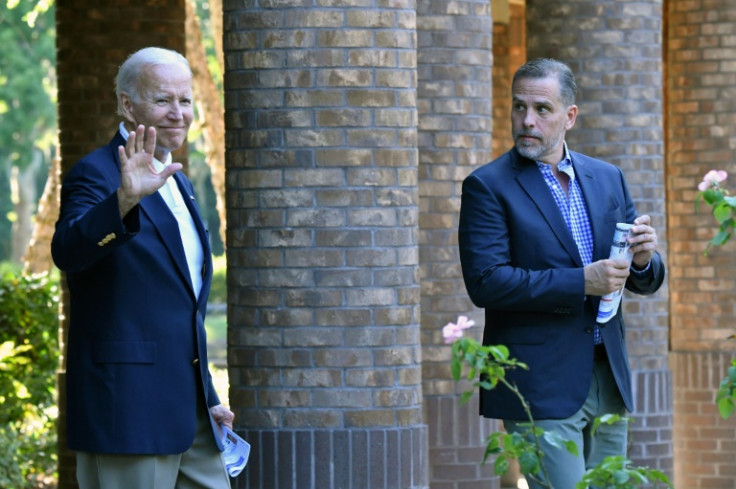 US President Joe Biden and his son Hunter, who is to go on trial in June on gun charges