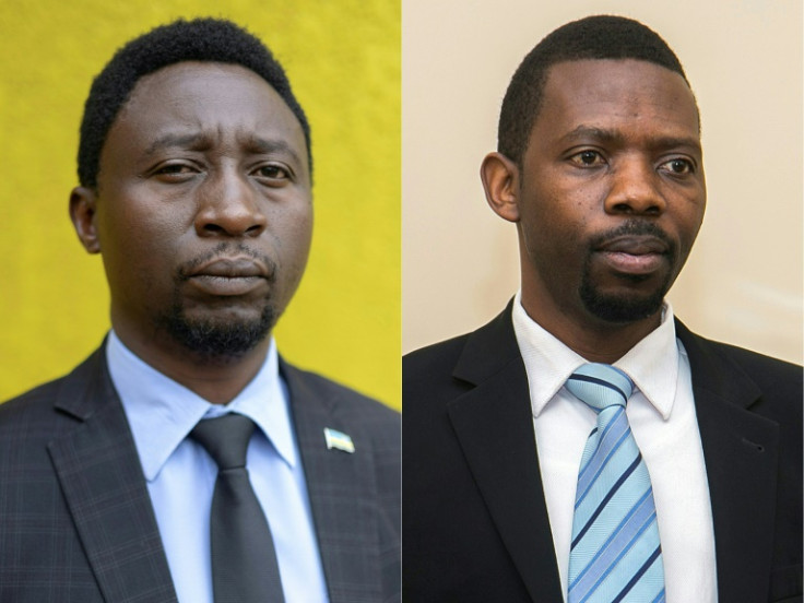 Democratic Green Party leader Frank Habineza (left) and independent Philippe Mpayimana were the only two candidates allowed to run against Kagame