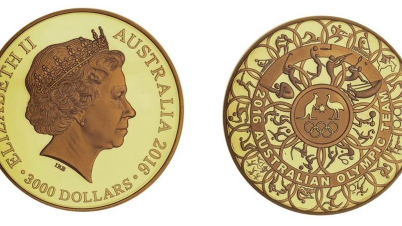 A rare Australian Olympic coin is expected to fetch about $100,000 at an online auction. Supplied