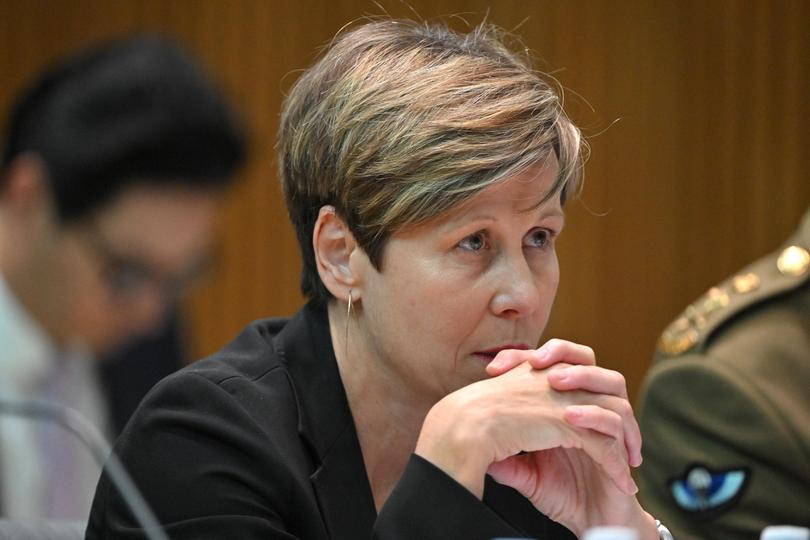 Assistant Minister for Climate Change Jenny McAllister during Senate Estimates at Parliament House in Canberra, Wednesday, October 25, 2023. (AAP Image/Mick Tsikas) NO ARCHIVING MICK TSIKAS