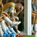 Lionel Messi was left in tears on the bench after exiting Sunday's Copa America final with an ankle injury