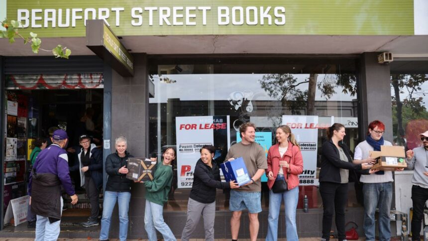 Beaufort Street Books: Independent bookstore moves 50m down the road via ‘human conveyor belt’