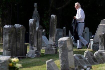 Biden, seen here arriving to to attend church in Wilmington, Delaware, on Saturday, has insisted he is fit to serve another four years