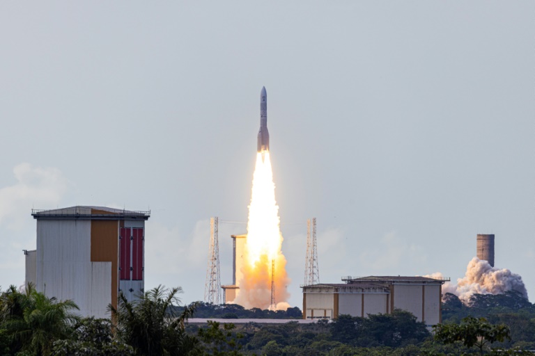 Europe's new big Ariane 6 rocket launches into clear skies in Kourou, French Guiana
