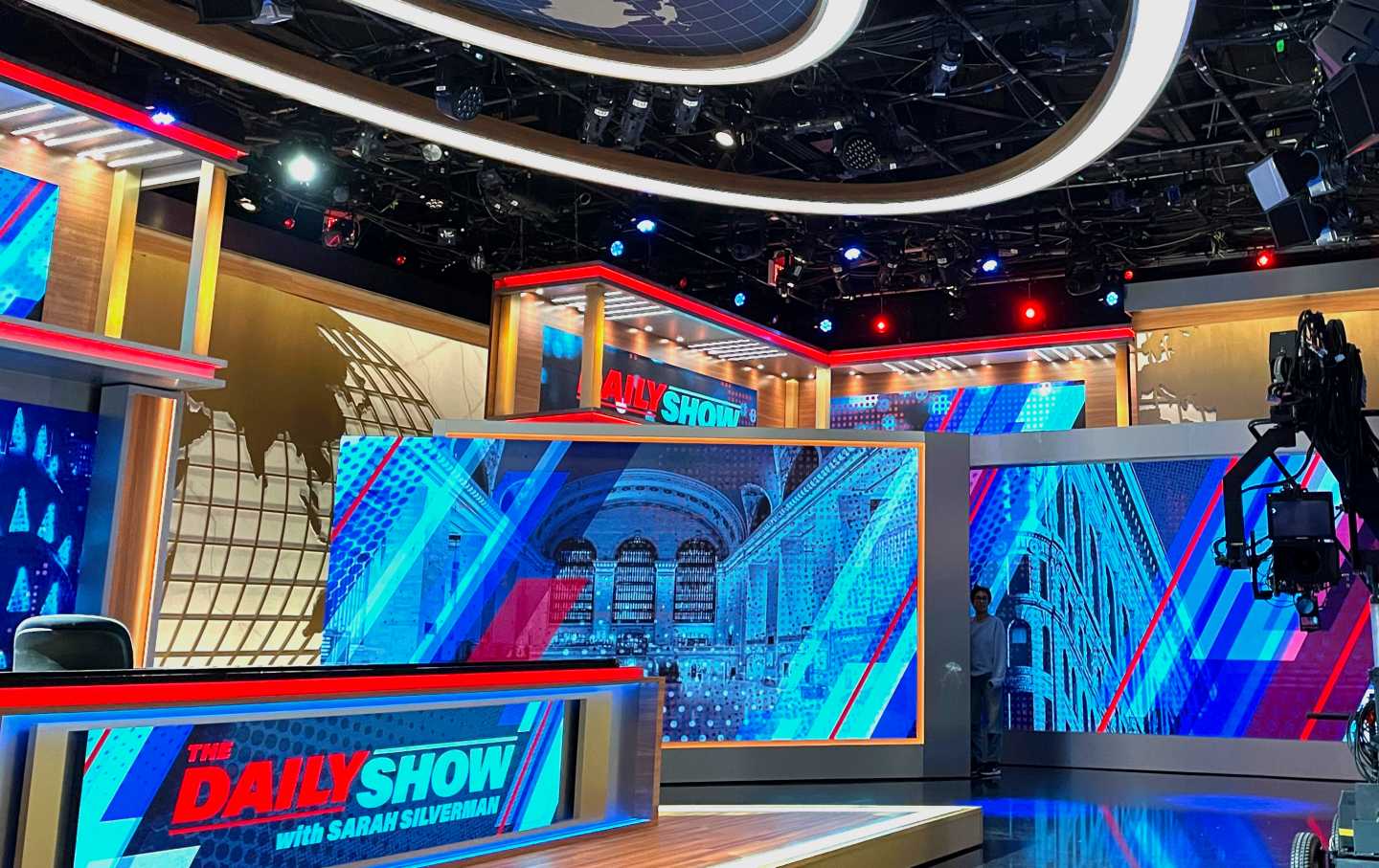 Watch while you can: The Daily Show's stage set in New York