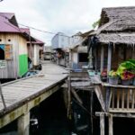 Stilt houses in the village of the Bajau sea nomads in Pulau Papan in Sulawesi