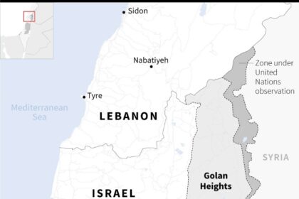 The border area between Lebanon and Israel
