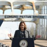 Kamala Harris made a strong call for a Gaza ceasefire in a speech to mark "Bloody Sunday" in Selma, Alabama, in March 2024