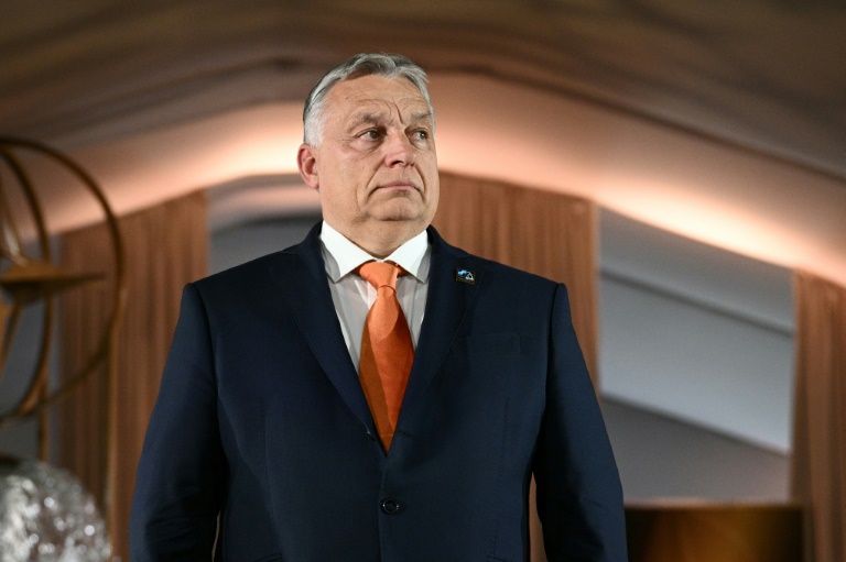 Hungary's Prime Minister Viktor Orban arrives for the NATO 75th Anniversary Celebratory Event in Washington