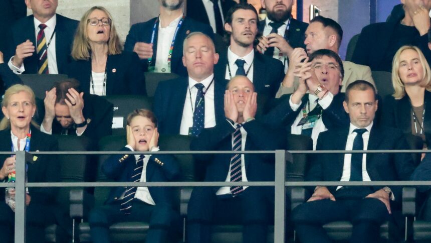 Prince George and Prince William Wore Matching Ties—And Matching Looks of Terror—During the Nail Biter Euro Cup Final