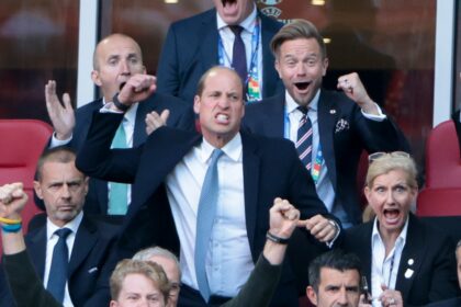 Prince William Cuts Loose at European Championship Soccer Match in Germany