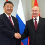 Xi Jinping, left, and Vladimir Putin want to challenge Washington's dominance in global affairs
