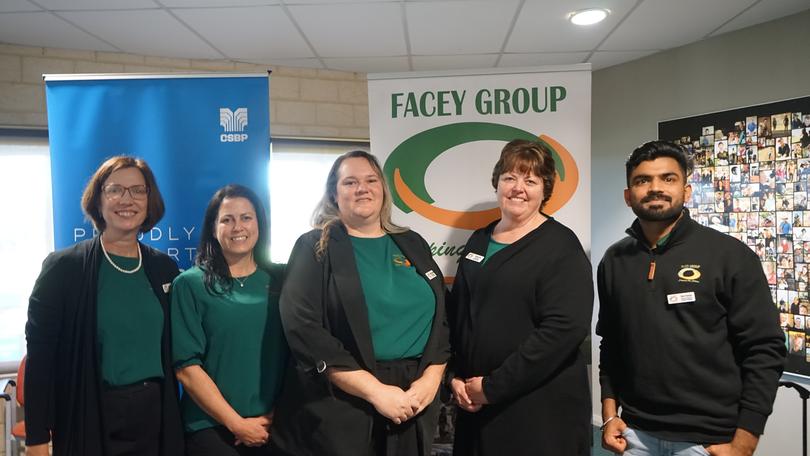 The Facey Group team who organised the Women in Agriculture 'Seeds of Change' 2024 event. Tina Astbury, Katrinah Gray, Kaitlyn Anderson, Bronwyn Dew, and Ravi Parmar. 