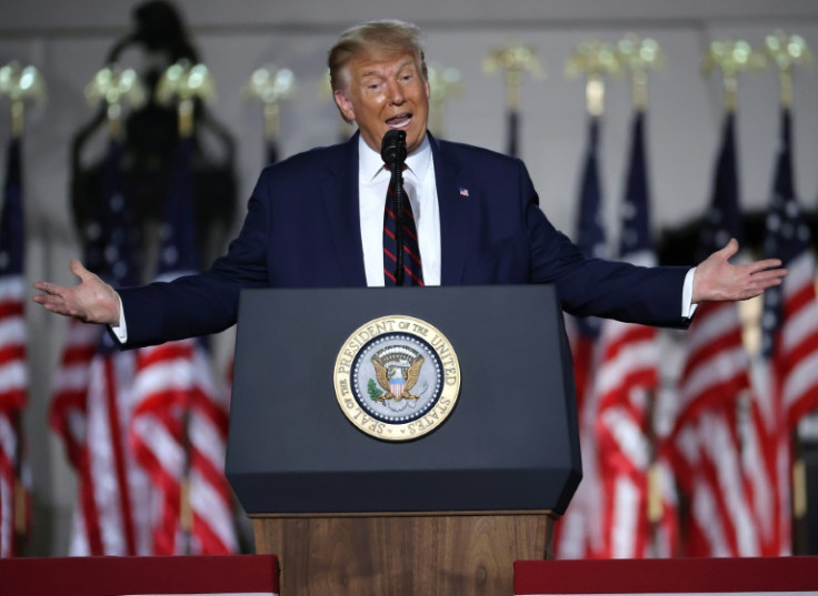 Donald Trump delivered his acceptance speech for the Republican presidential nomination in 2020 on the South Lawn of the White House, capping a convention reined in by Covid