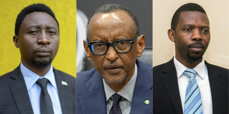 Frank Habineza (left) and Philippe Mpayimana (right) are the only two candidates approved to run against Kagame