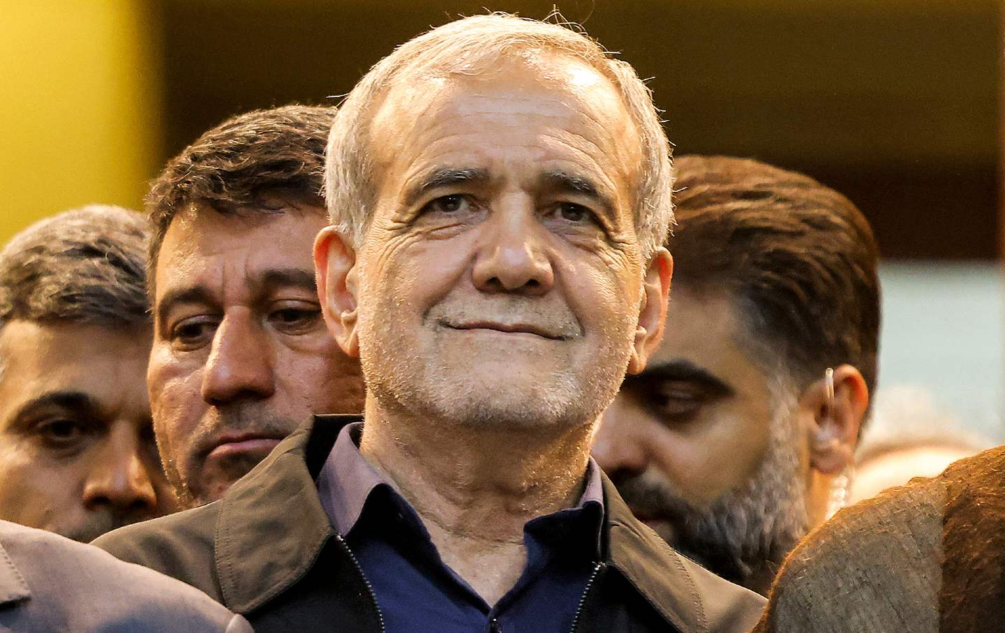Masoud Pezeshkian visits the shrine of the Islamic Republic's founder Ayatollah Ruhollah Khomeini in the south of Tehran on July 6, 2024.