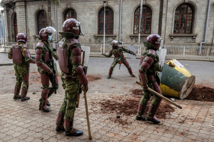 Kenyan police have been accused of using excessive force during  anti-government  demonstrations