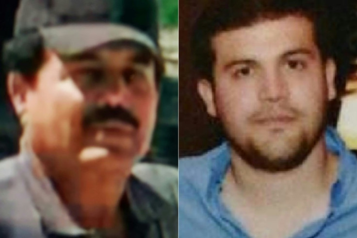 This combination of pictures shows undated images obtained from the US government of Ismael "El Mayo"  Zambada Garcia (L), co-founder of the Sinaloa Cartel, and Joaquin Guzman Lopez, a son of the cartel's other co-founder, Joaquin "El Chapo" Guzman