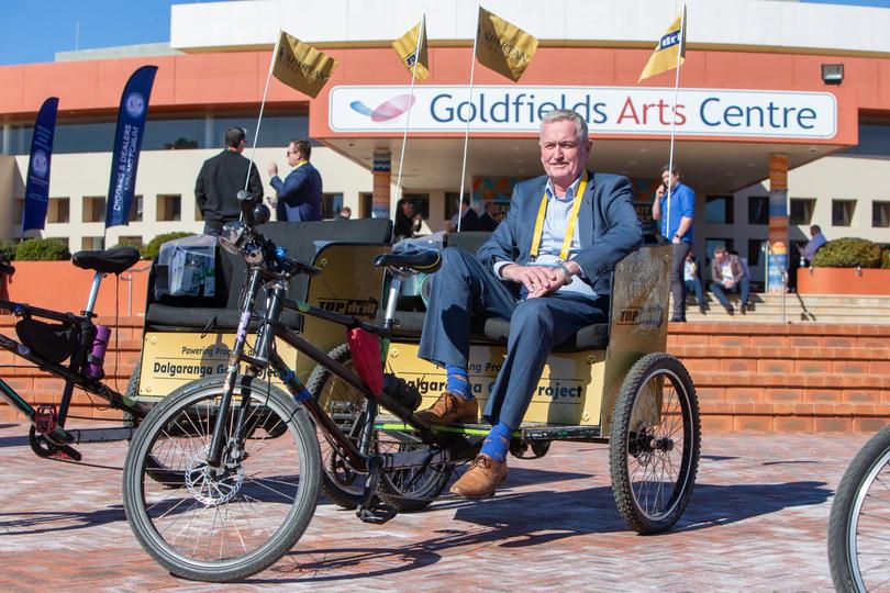 Nationals WA leader Shane Love pictured outside of the Goldfields Arts Centre during the 2024 Diggers & Dealers Mining Forum.