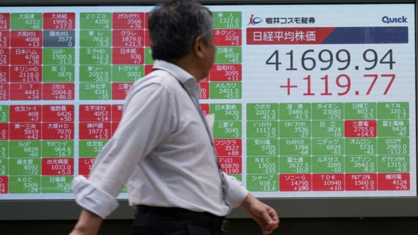 Asia shares set to end brutal week on a high