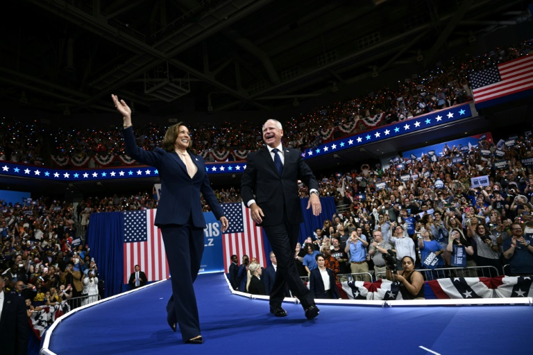 Democratic presidential candidate Kamala Harris and her running mate Tim Walz held the biggest Democratic event of the election so far in Pennsylvania