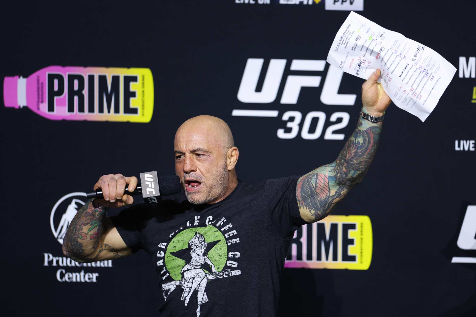 Joe Rogan at a May UFC weigh-in event