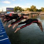 Athletes took the plunge in the Seine