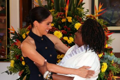 Meghan Markle and Prince Harry Receive a Warm, Cheesy Welcome to Kick Off Colombia Trip