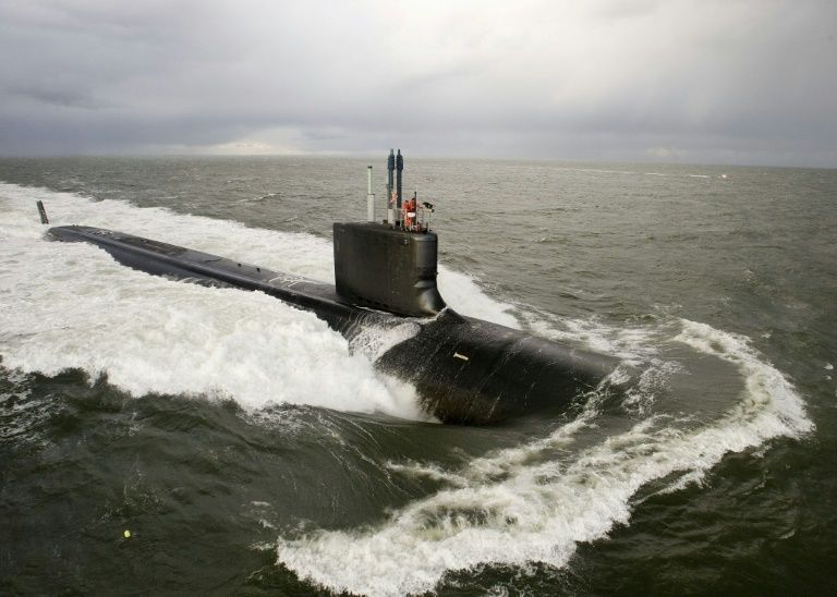 Representation. The Virginia-class attack submarine USS New Mexico.