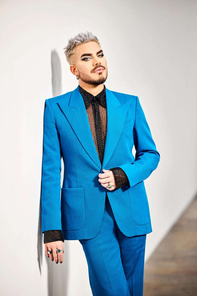 Performer Adam Lambert is a coach on The Voice Australia in 2024.