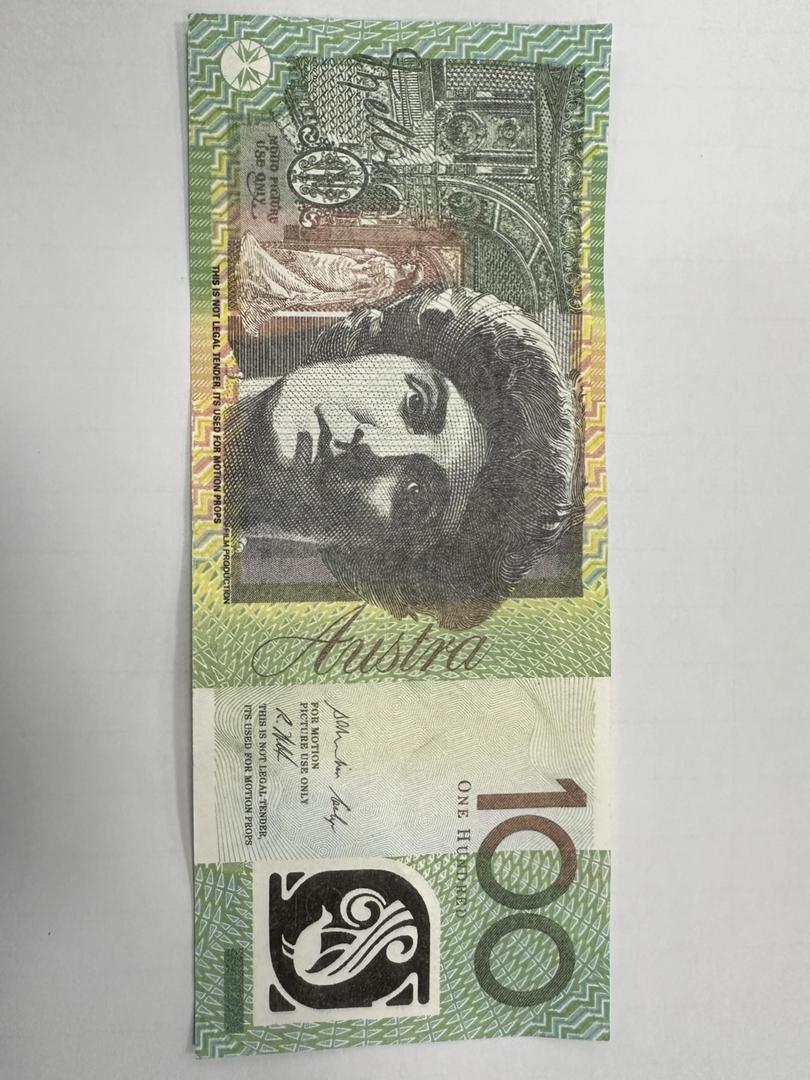 An example of the fake $100 notes that are circulating around Hobart, Glenorchy and Bellerive. Supplied