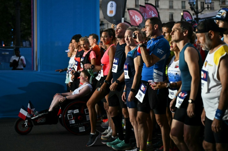 The starting line was at the Paris city hall