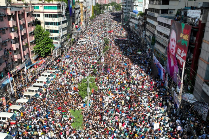 Two days after the premier fled, the former opposition  Bangladesh Nationalist Party (BNP)held a mass rally in Dhaka