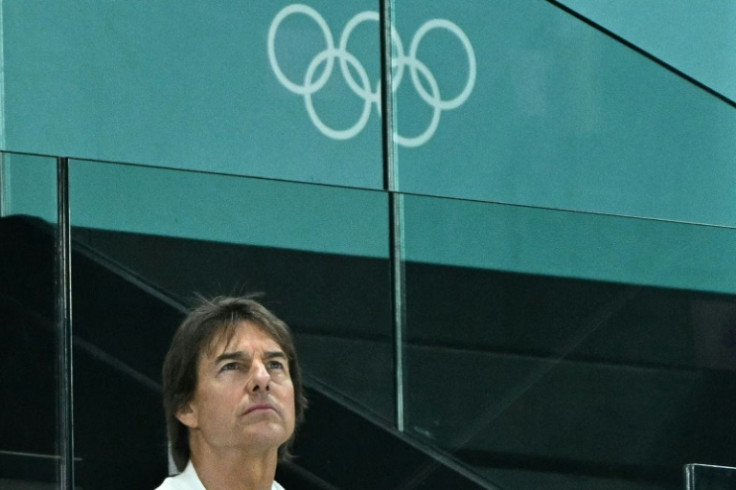 US actor Tom Cruise attends the artistic gymnastics women's qualification during the Paris 2024 Olympic Games