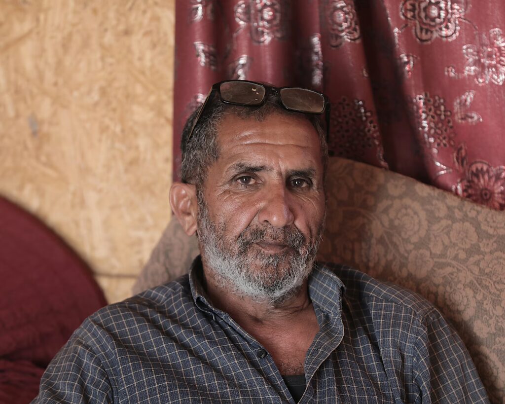 Ahmad Sulaiman, a 58-year-old Palestinian father, who fears for his family's safety after the arrival of Israeli settlers,