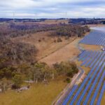 Renewable energy infrastructure in rural Australian landscape