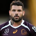 Adam Reynolds in Broncos jersey during NRL game